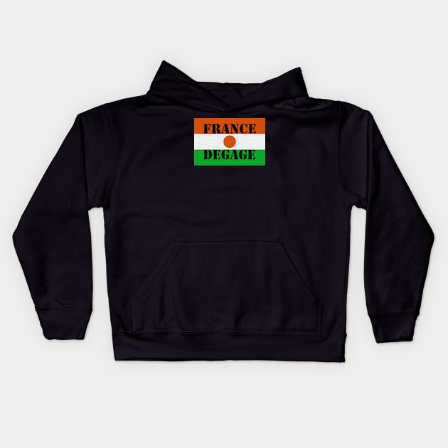 Niger - France Degage Kids Hoodie by Tony Cisse Art Originals